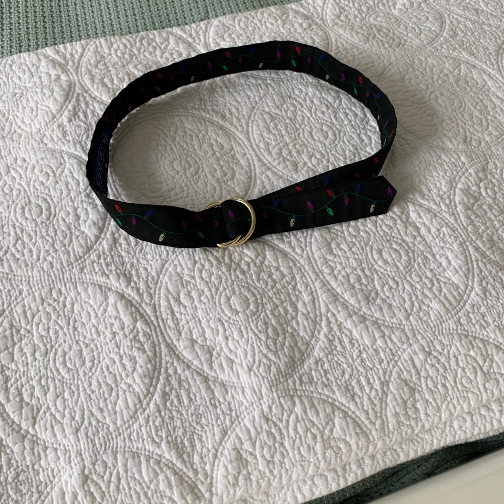 J. McLaughlin Belt Black/Christmas Lights Ladies M